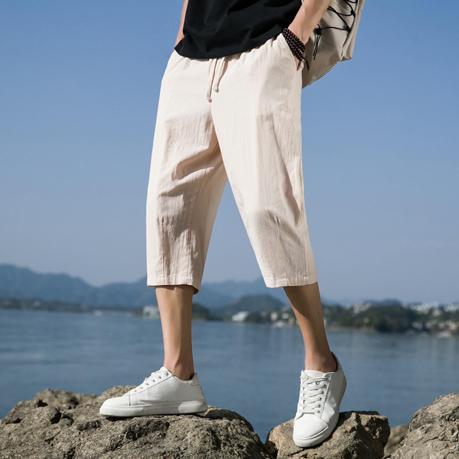 Men s Casual Color Cotton Linen Loose Cropped Pants Straight Linen Pants M хакі
Men s Casual Color Cotton Linen Loose Cropped Pants Straight Linen Pants M хакі