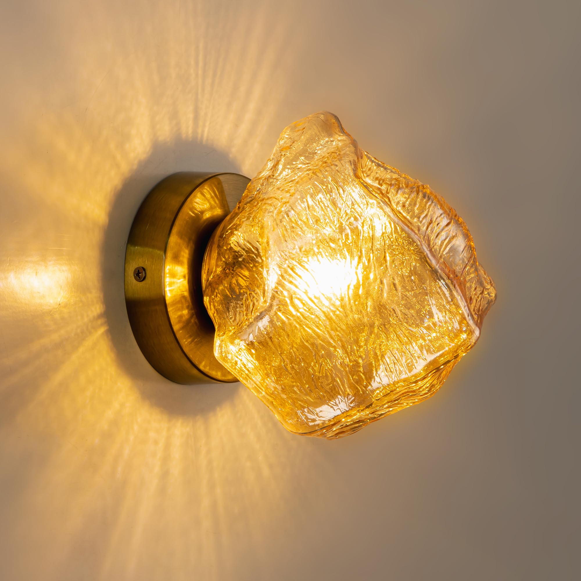 Chende Retro Ice Cube Shape Amber Glass Single Light Bracket Light, LED Compatible, Wall Lighting, Stylish, Nordic, Classic, Antique, Cafe Style,
Chende Retro Ice Cube Shape Amber Glass Single Light Bracket Light, LED Compatible, Wall Lighting, Stylish, Nordic, Classic, Antique, Cafe Style,