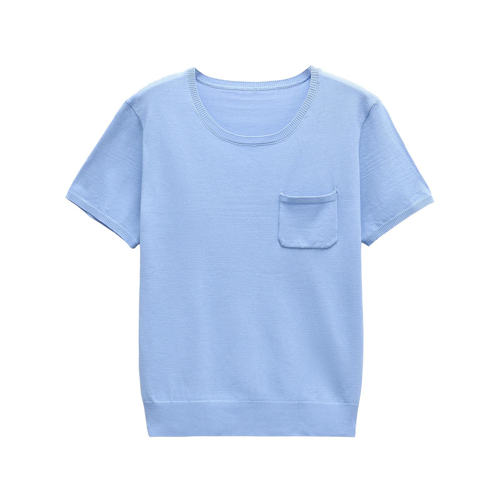 2025 Весна Женский Европейский и Американский Стиль Универсальный Трикотажный Топ с Круглым Вырезом L синий
2025 Весна Женский Европейский и Американский Стиль Универсальный Трикотажный Топ с Круглым Вырезом L синий