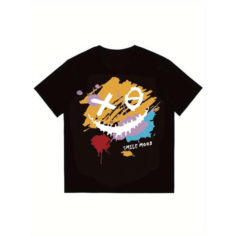 His-and-hers matching Black T Shirt With Colorful Smile Face Print And Smile Mood Text For Casual Streetwear Style XXXXL
His-and-hers matching Black T Shirt With Colorful Smile Face Print And Smile Mood Text For Casual Streetwear Style XXXXL