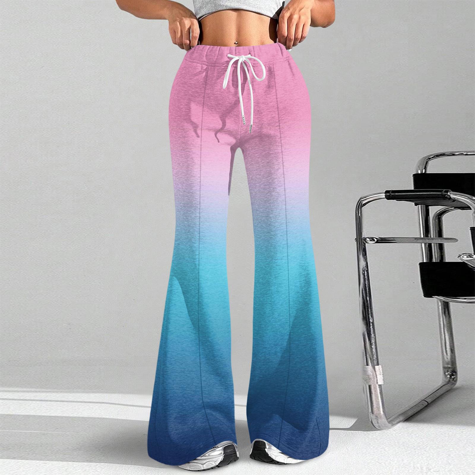 Женские модные свободные спортивные брюки с градиентным принтом и кулиской на талии, повседневные брюки клеш XL розовый
Женские модные свободные спортивные брюки с градиентным принтом и кулиской на талии, повседневные брюки клеш XL розовый