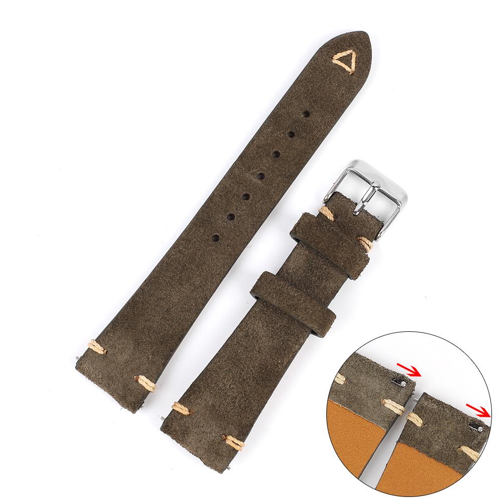Suede Genuine Leather Vintage Watch Strap 20mm 22mm Watchband Replacement Hand Stitching Sport Bracelet for Watch Accessories 22mm зелений
Suede Genuine Leather Vintage Watch Strap 20mm 22mm Watchband Replacement Hand Stitching Sport Bracelet for Watch Accessories 22mm зелений