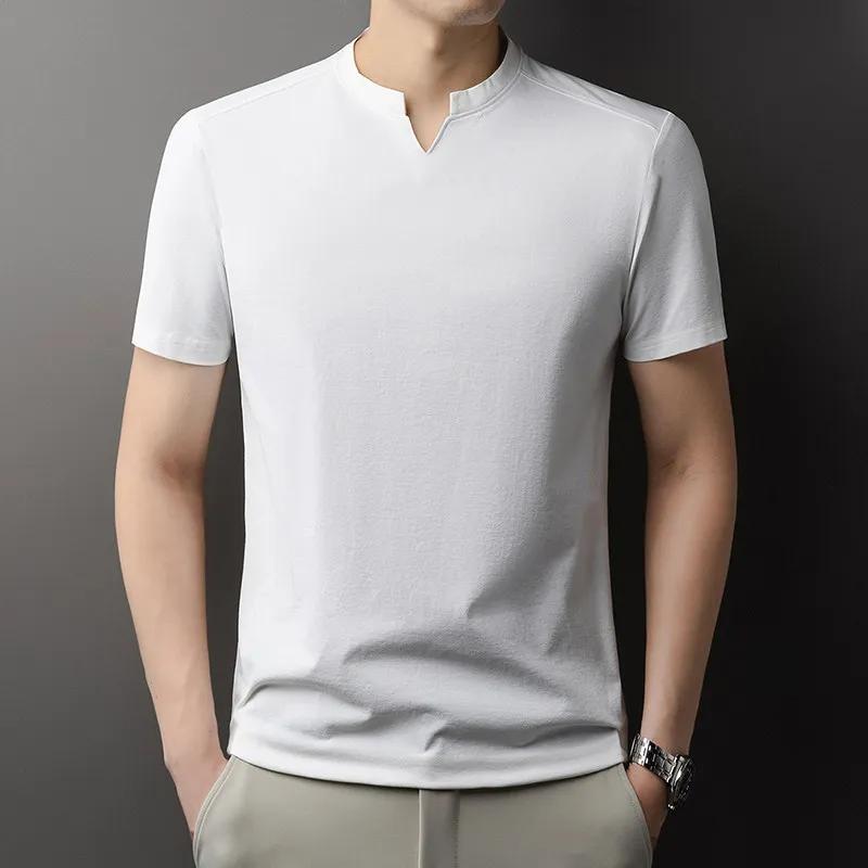Korean Men s Casual and Fashionable Small V-neck Solid Color Short Sleeved T-shirt Comfortable Summer Versatile Top 4XL білий
Korean Men s Casual and Fashionable Small V-neck Solid Color Short Sleeved T-shirt Comfortable Summer Versatile Top 4XL білий