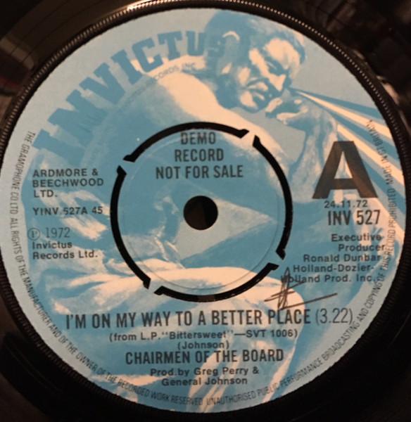 7inch Record CHAIRMEN OF THE BOARD - I m On My Way To A Better Place INV527PROMO Invictus 1972 UK Soul/Funk Used
7inch Record CHAIRMEN OF THE BOARD - I m On My Way To A Better Place INV527PROMO Invictus 1972 UK Soul/Funk Used