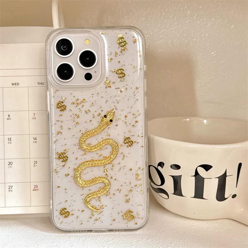 Epoxy Gold Foil Golden Snake Mobile Phone Case Is Suitable For Iphone17Promax Transparent Apple 16 New Year S 15Plus Women iPhone 7/8/SE 2020
Epoxy Gold Foil Golden Snake Mobile Phone Case Is Suitable For Iphone17Promax Transparent Apple 16 New Year S 15Plus Women iPhone 7/8/SE 2020