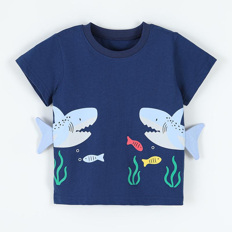 New summer collection: boys’ short-sleeved T-shirt with stylish shark print – children’s round-neck top 140cm(8Y) королівський синій колір
New summer collection: boys’ short-sleeved T-shirt with stylish shark print – children’s round-neck top 140cm(8Y) королівський синій колір