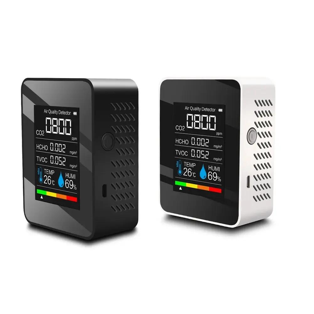 CO2 Detector Formaldehyde HCHO TVOC Tester LCD Temperature Humidity Tester Alarm CO2 Meter Air Quality Monitor 5 in 1 Indoor чёрный
CO2 Detector Formaldehyde HCHO TVOC Tester LCD Temperature Humidity Tester Alarm CO2 Meter Air Quality Monitor 5 in 1 Indoor чёрный