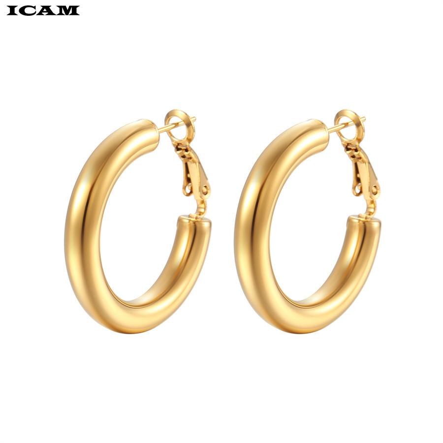 Gold Color Circle Creole Earrings, Stainless Steel Big Round Wives Hoop Earrings Gifts for Women 50mm золотий
Gold Color Circle Creole Earrings, Stainless Steel Big Round Wives Hoop Earrings Gifts for Women 50mm золотий