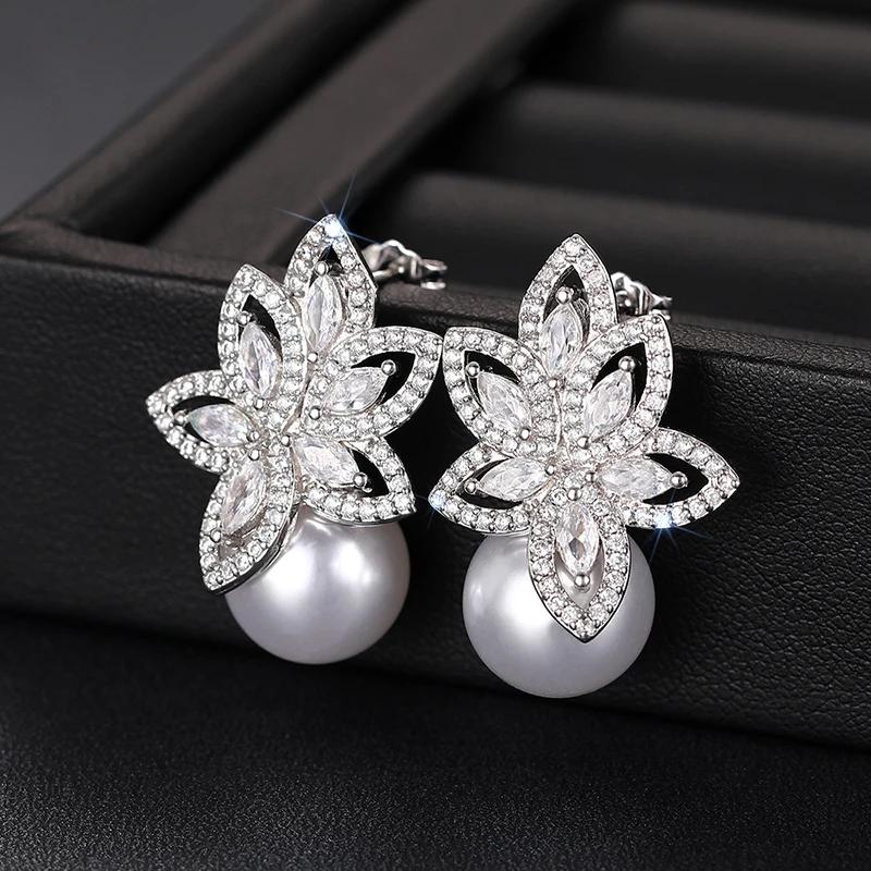 CAOSHI Gorgeous Simulated Pearl Drop Earrings Female Engagement Ceremony Accessories Brilliant Cubic Zirconia Jewelry for Women
CAOSHI Gorgeous Simulated Pearl Drop Earrings Female Engagement Ceremony Accessories Brilliant Cubic Zirconia Jewelry for Women