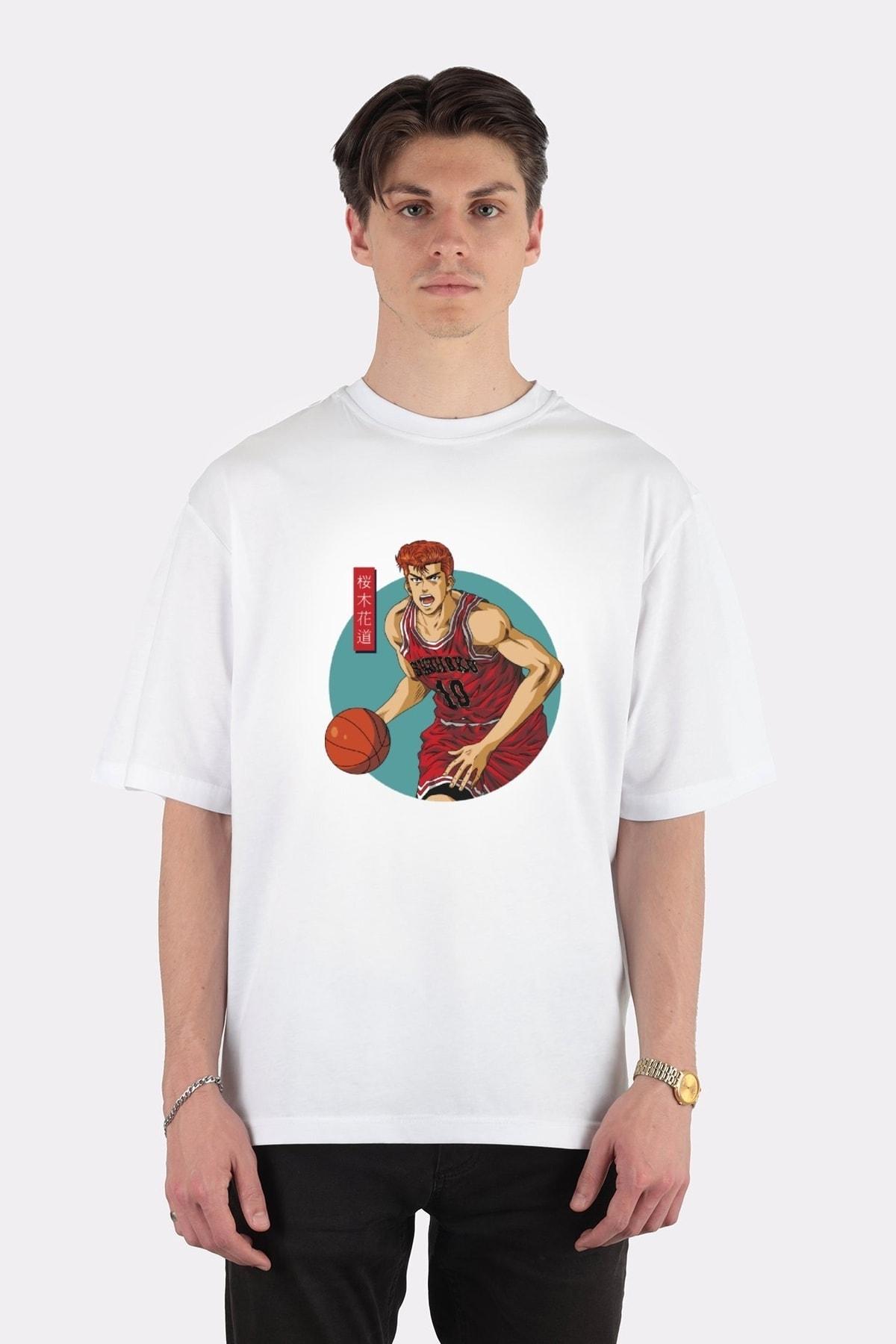 Unisex White Oversize T-shirt Slam Dunk - Hanamichi Sakuragi
Unisex White Oversize T-shirt Slam Dunk - Hanamichi Sakuragi
