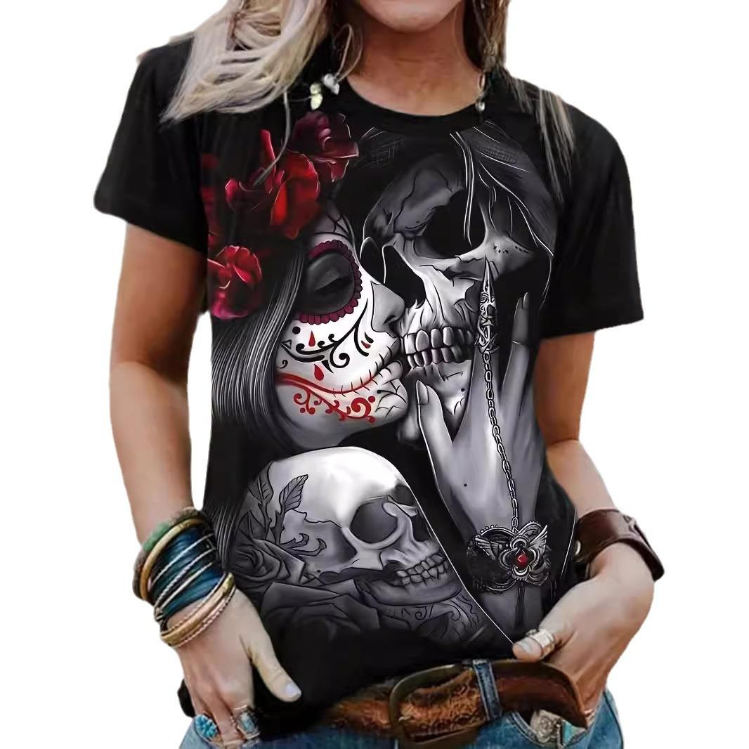 Женская мода Роза Череп 3D принт футболка Милая серия кошек круглый вырез женский топ 6XL
Женская мода Роза Череп 3D принт футболка Милая серия кошек круглый вырез женский топ 6XL