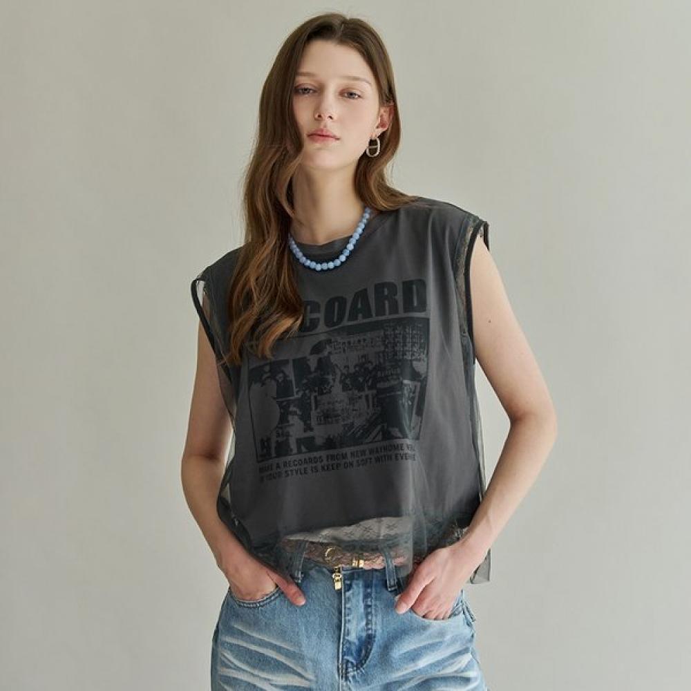 Maxza Lace Layered Graphic Sleeveless T shirT zf07qT004na white/FREE
Maxza Lace Layered Graphic Sleeveless T shirT zf07qT004na white/FREE