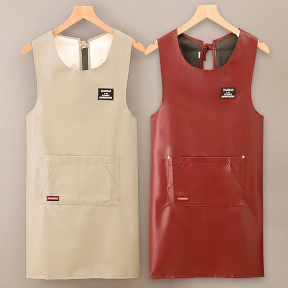 PU Leather Kitchen Apron Oil Resistant Sleeveless Apron Durable Cooking Chef Apron Farmers Market
PU Leather Kitchen Apron Oil Resistant Sleeveless Apron Durable Cooking Chef Apron Farmers Market