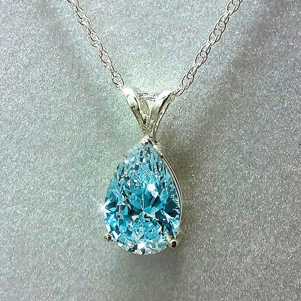 New Luxury Pear Cubic Zirconia Pendant Necklace Women for Wedding Blue/Green/Purple/Transparent Grey Elegant Lady s Zircon 45cm
New Luxury Pear Cubic Zirconia Pendant Necklace Women for Wedding Blue/Green/Purple/Transparent Grey Elegant Lady s Zircon 45cm