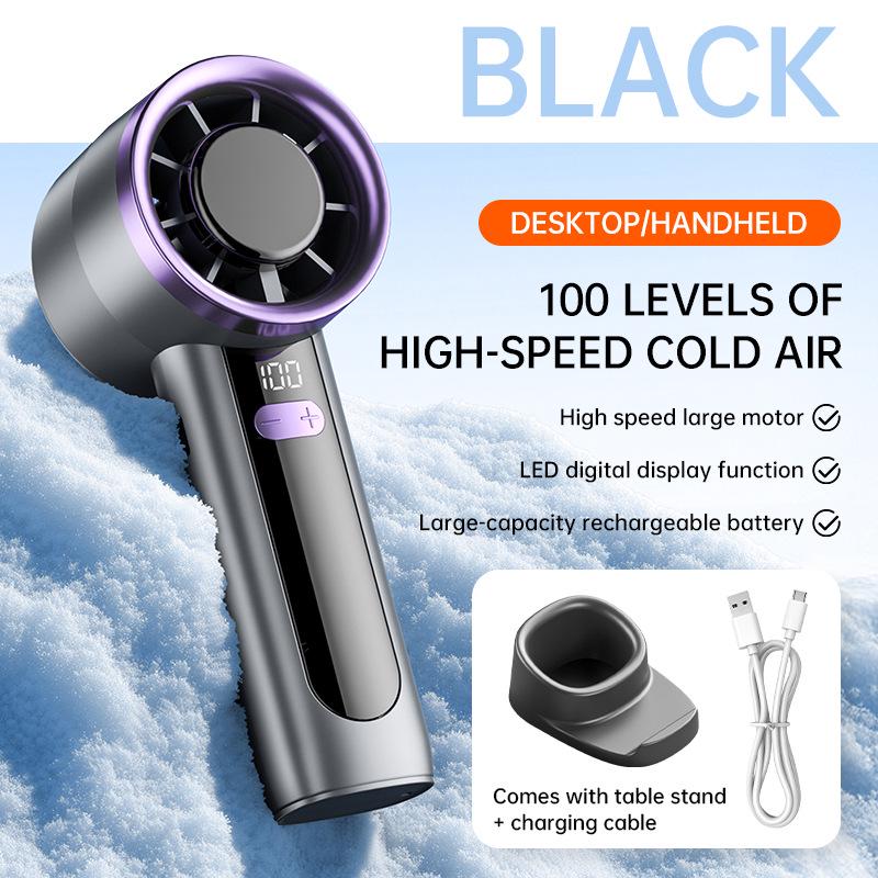 New Mini Rechargeable Handheld Fan with High-Speed Wind & Digital Display for Desktop and Portable Use With Base + Data Cable чёрный
New Mini Rechargeable Handheld Fan with High-Speed Wind & Digital Display for Desktop and Portable Use With Base + Data Cable чёрный