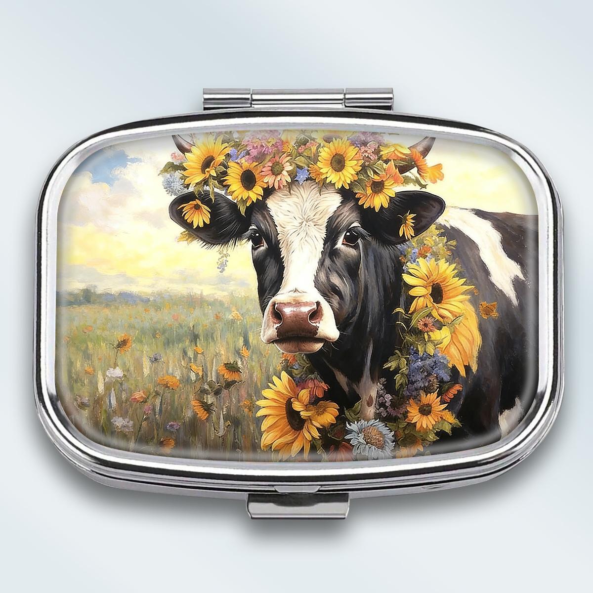 Portable Pill Box with 2 Compartments, Mini Metal Medicine Organizer Case, Cute Printed Pill Container for Vitamins, Pills, Jewelry, Travel, Daily Use
Portable Pill Box with 2 Compartments, Mini Metal Medicine Organizer Case, Cute Printed Pill Container for Vitamins, Pills, Jewelry, Travel, Daily Use