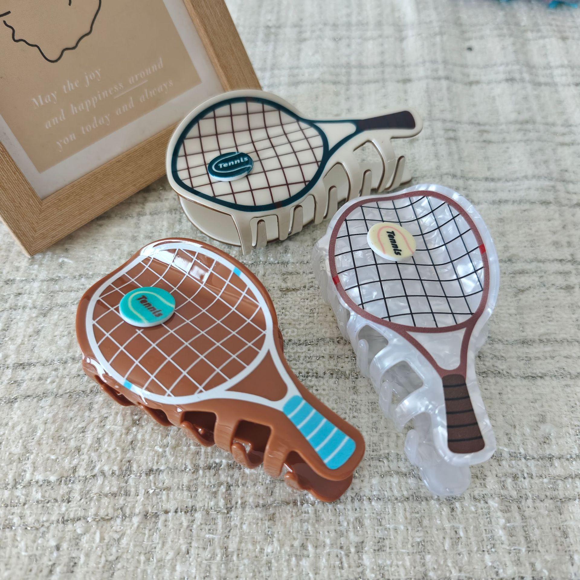 1pc Cute and creative sports tennis racket accessories, clip on disc hair, shark clip on hair accessories
1pc Cute and creative sports tennis racket accessories, clip on disc hair, shark clip on hair accessories