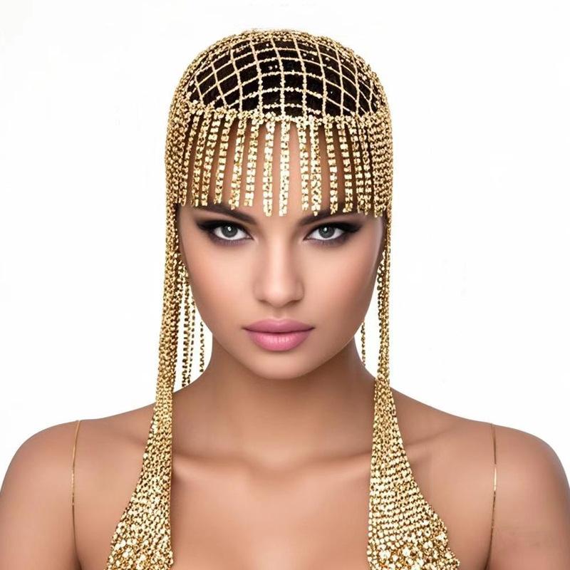 Super sparkling diamond tassel hair accessory for women, luxurious European and American style bridal wedding accessories, headwear золотой
Super sparkling diamond tassel hair accessory for women, luxurious European and American style bridal wedding accessories, headwear золотой