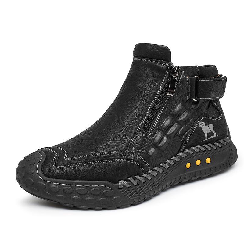 New Handmade Leather Men s Shoes with Zipper Design Outdoor Sneakers Casual Flat Shoes Men Work Shoe Ankle Boots Shoes for Men 46
New Handmade Leather Men s Shoes with Zipper Design Outdoor Sneakers Casual Flat Shoes Men Work Shoe Ankle Boots Shoes for Men 46