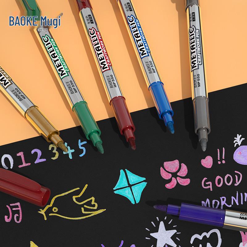 Bao Ke Metallic Gold & Silver Marker Pen for Craft, Signature, and Greeting Cards
Bao Ke Metallic Gold & Silver Marker Pen for Craft, Signature, and Greeting Cards