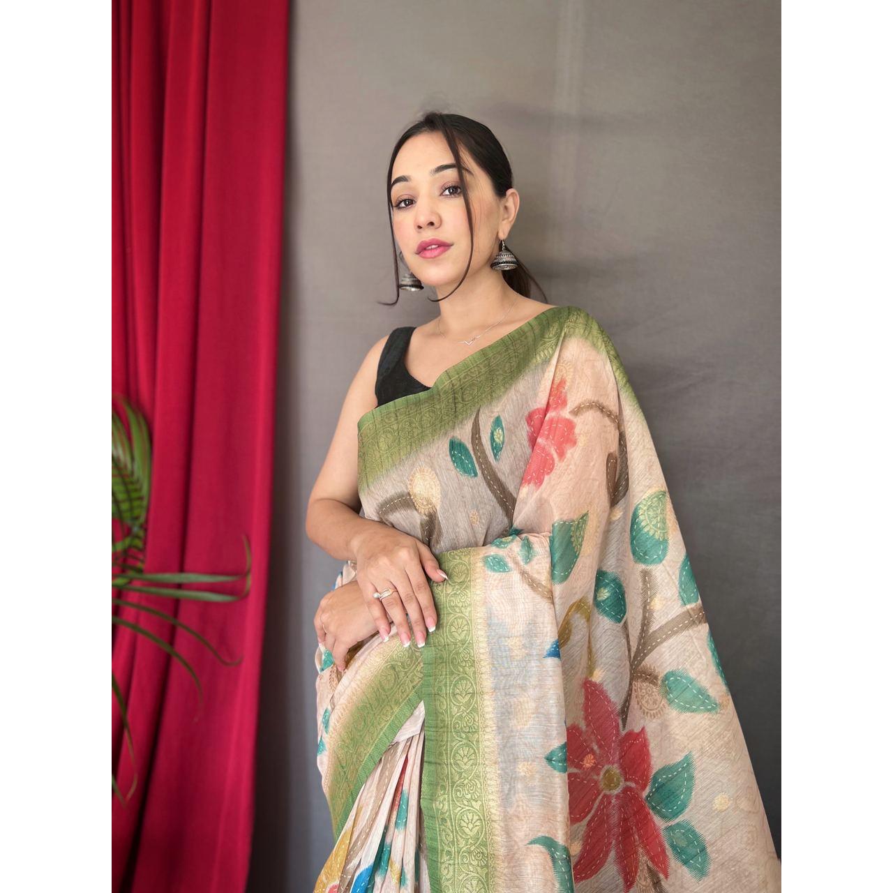 Сари из чистого шелка Chanderi
Сари из чистого шелка Chanderi