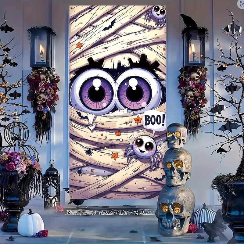 2D Cute Mummy Boo Halloween Door Banner, Spooky Party Backdrop 47.2x31.5inch/120*80cm
2D Cute Mummy Boo Halloween Door Banner, Spooky Party Backdrop 47.2x31.5inch/120*80cm