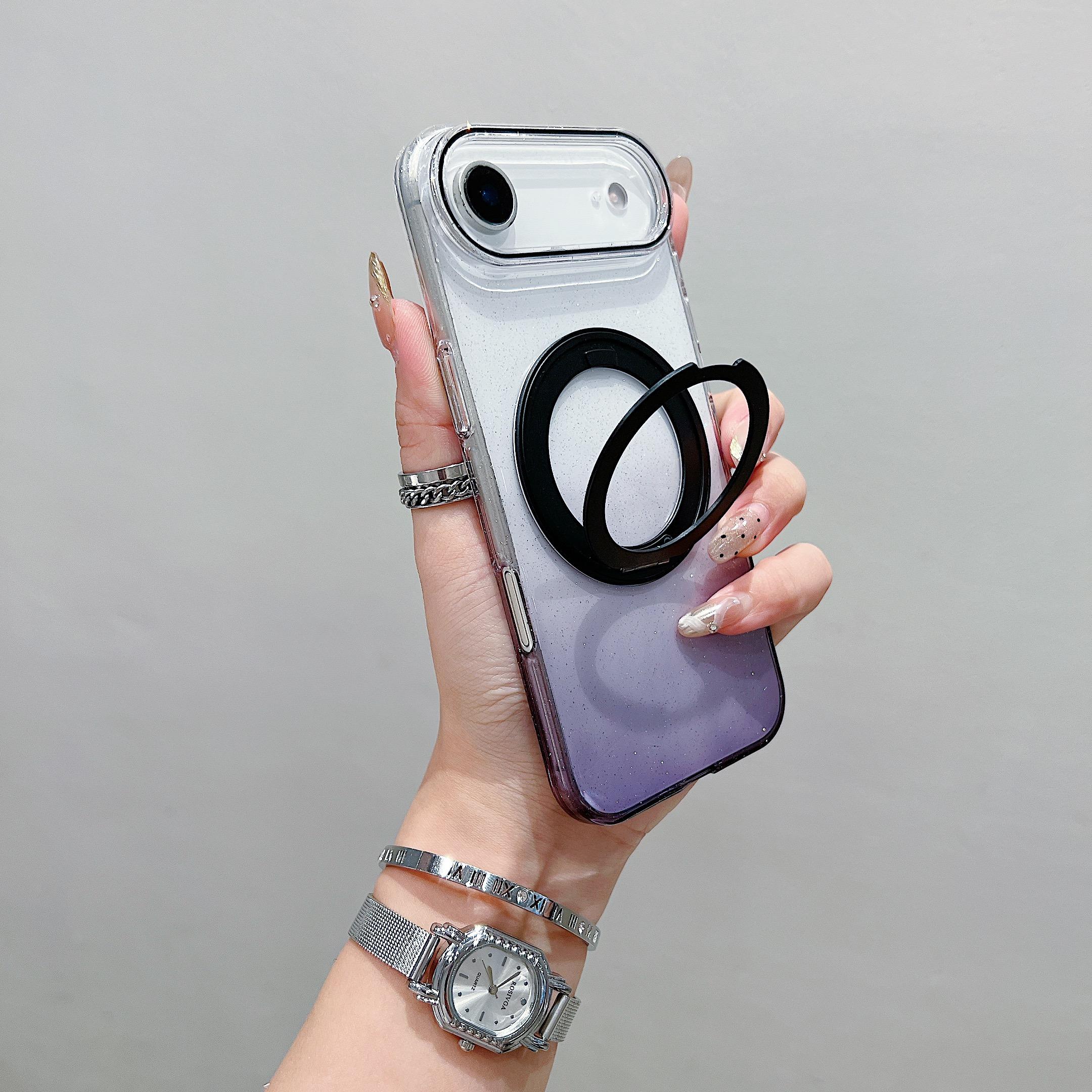 For iPhone Air Magnetic Case 360 Rotating Ring Kickstand Gradient Clear TPU Phone Back Cover
For iPhone Air Magnetic Case 360 Rotating Ring Kickstand Gradient Clear TPU Phone Back Cover