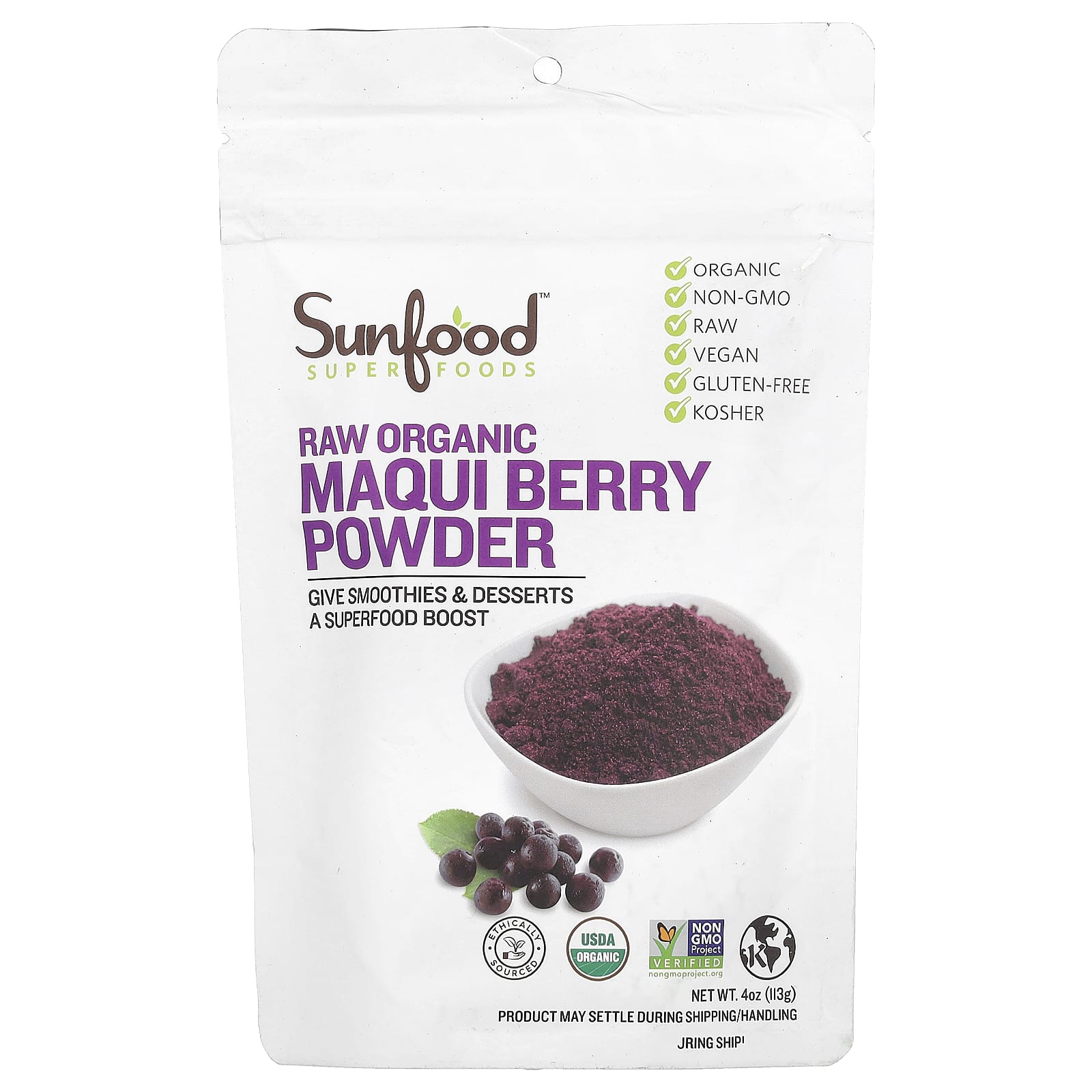 Superfood, Raw Organic Maqui Berry Powder, 113G(4Oz)
Superfood, Raw Organic Maqui Berry Powder, 113G(4Oz)