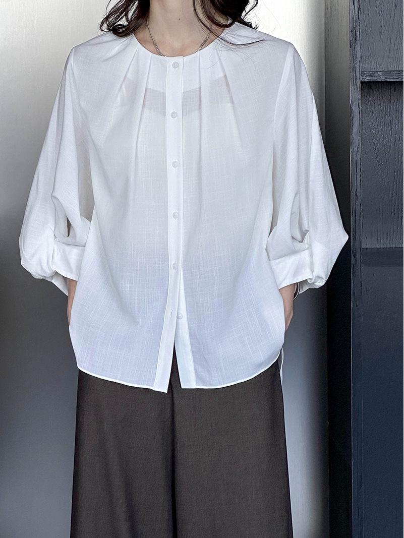 Ju Zhi 2025 Весна Шик Однотонная Французская Рубашка Женская с Круглым Вырезом и Рукавами со Сборками Medium белый
Ju Zhi 2025 Весна Шик Однотонная Французская Рубашка Женская с Круглым Вырезом и Рукавами со Сборками Medium белый