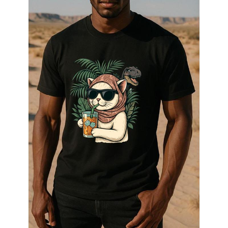 Trendy cat drink Men s printed short-sleeved T-shirt, new trendy Men s wear, high-quality pure cotton T-shirt, A token of love, a gift 4XL чорний
Trendy cat drink Men s printed short-sleeved T-shirt, new trendy Men s wear, high-quality pure cotton T-shirt, A token of love, a gift 4XL чорний