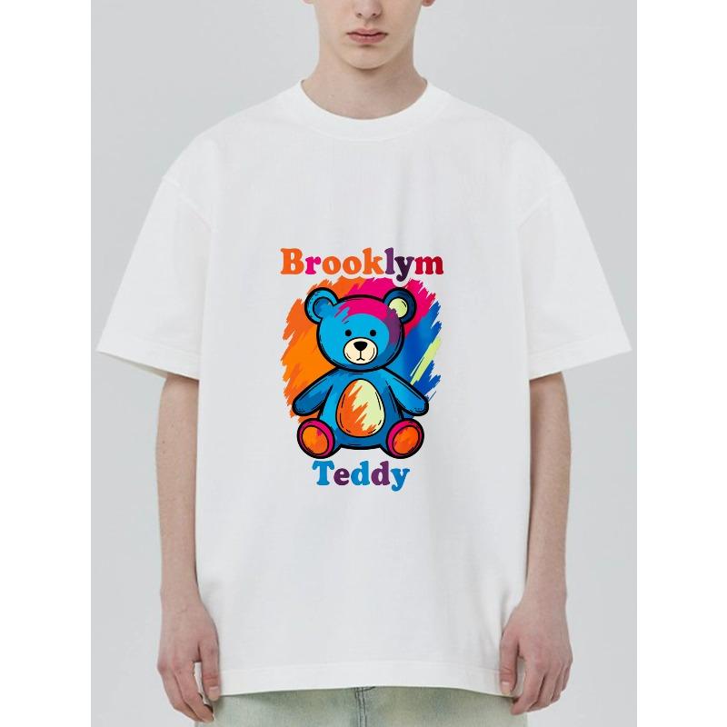 Black T Shirt With Colorful Teddy Bear And Brooklym Text Graphic For Casual Wear XXXXL білий
Black T Shirt With Colorful Teddy Bear And Brooklym Text Graphic For Casual Wear XXXXL білий