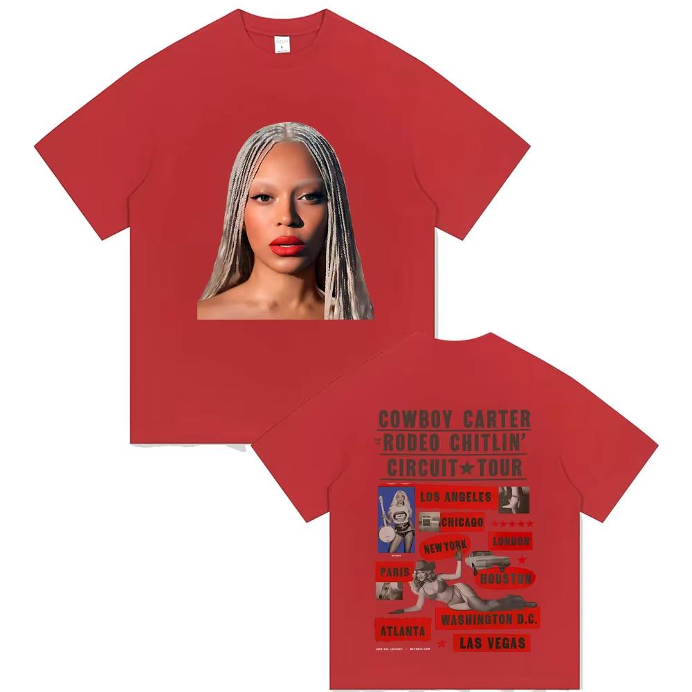 Beyonce Cowboy Carter New Album Graphic Tshirt Male Fashion Oversized Streetwear Unisex Women Casual Pure Cotton Short Sleeve Tees 4XL
Beyonce Cowboy Carter New Album Graphic Tshirt Male Fashion Oversized Streetwear Unisex Women Casual Pure Cotton Short Sleeve Tees 4XL