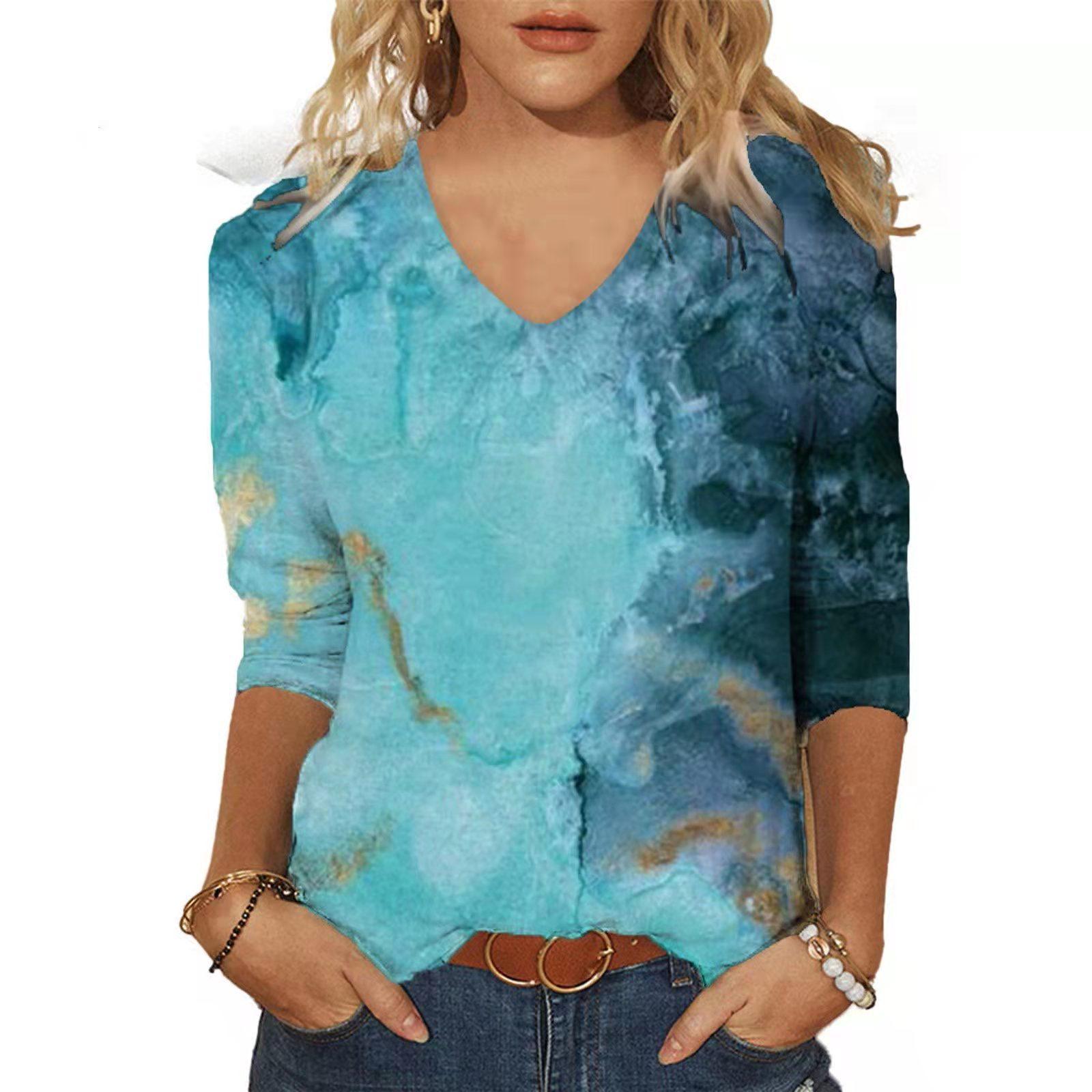 Women s Casual Printed V-Neck 3/4 Sleeve T-Shirt Top In Stock XXL
Women s Casual Printed V-Neck 3/4 Sleeve T-Shirt Top In Stock XXL