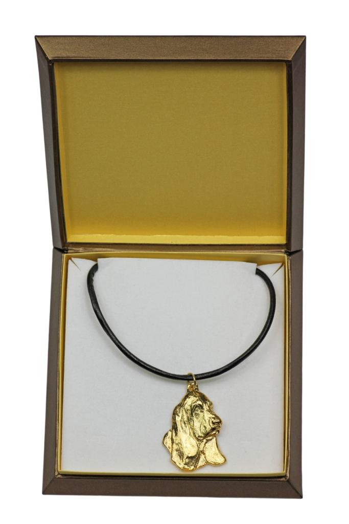 Basset Hound II - Dog necklace in gift box, gold-plated pendant for dog fan, striking jewellery by Art-Dog
Basset Hound II - Dog necklace in gift box, gold-plated pendant for dog fan, striking jewellery by Art-Dog