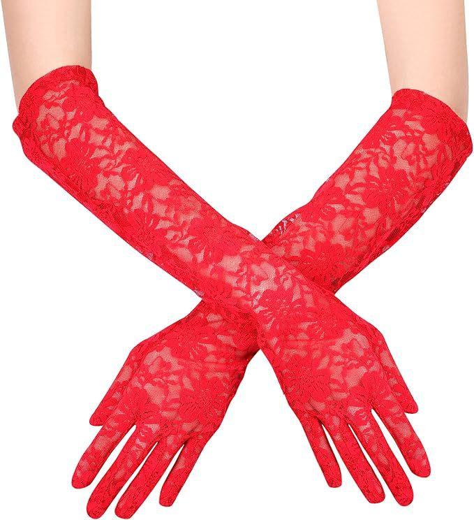 Women Sexy Hollow Lace Summer Drive Cycling Breathable Gloves Thin Transparent Exquisite Etiquette Lolita Cosplay Soft 40 cm червоний
Women Sexy Hollow Lace Summer Drive Cycling Breathable Gloves Thin Transparent Exquisite Etiquette Lolita Cosplay Soft 40 cm червоний