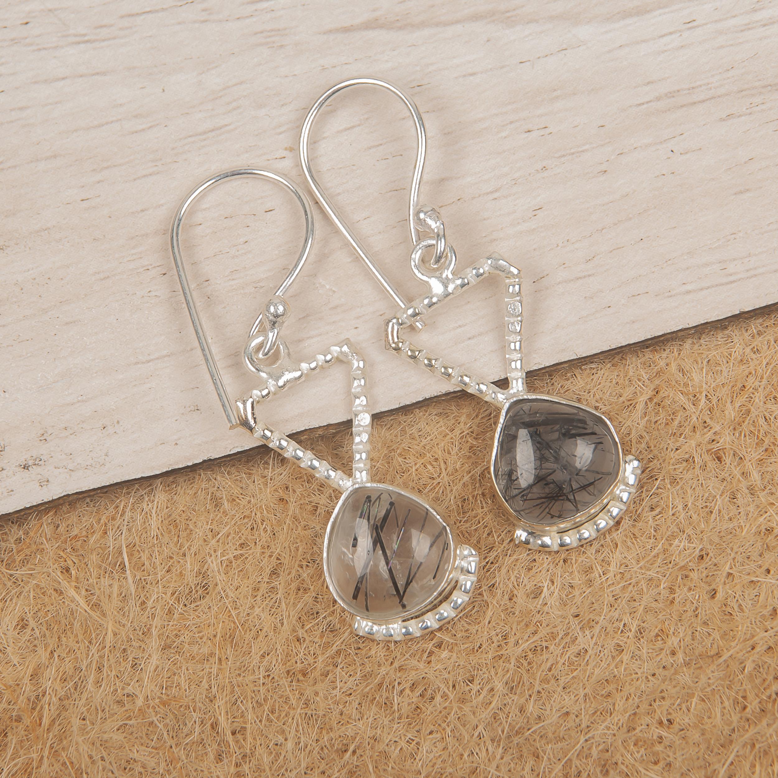 Black Rutile Gemstone Jewelry, 925 Solid Sterling Silver Earrings, Beautiful Silver Earrings, Handmade Bohemian Jewelry For Wedding Gift 1.62 Inches чорний
Black Rutile Gemstone Jewelry, 925 Solid Sterling Silver Earrings, Beautiful Silver Earrings, Handmade Bohemian Jewelry For Wedding Gift 1.62 Inches чорний