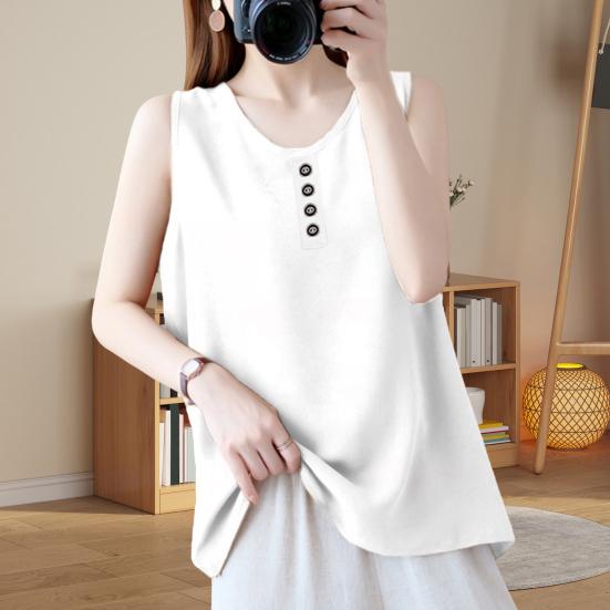 Yousheng Women Vest O-Neck Sleeveless Solid Color Tank Tops Loose Fit Breathable Casual Vest Holidays Parties Daily Wear L чорний
Yousheng Women Vest O-Neck Sleeveless Solid Color Tank Tops Loose Fit Breathable Casual Vest Holidays Parties Daily Wear L чорний