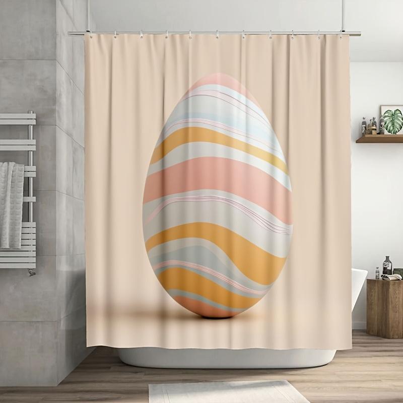 Easter Egg Shower Curtain – Soft Pastel Stripes, Includes Hooks, Modern Minimalist Bathroom Decor W60H190(CM)-1 Pcs
Easter Egg Shower Curtain – Soft Pastel Stripes, Includes Hooks, Modern Minimalist Bathroom Decor W60H190(CM)-1 Pcs