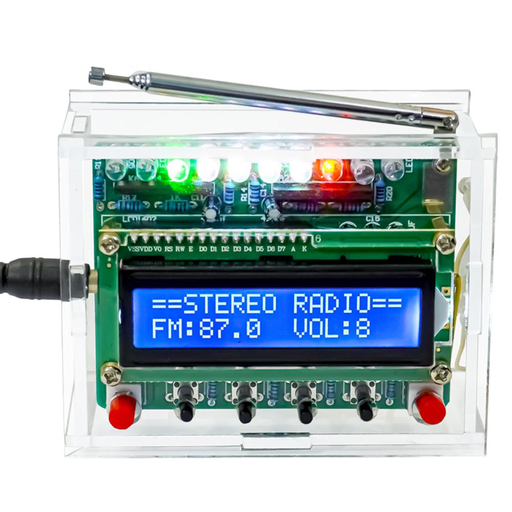 RDA5807 Комплект сборки FM-радио LCD1602 Дисплей Цифровой FM-радиоприемник многоразового использования
RDA5807 Комплект сборки FM-радио LCD1602 Дисплей Цифровой FM-радиоприемник многоразового использования