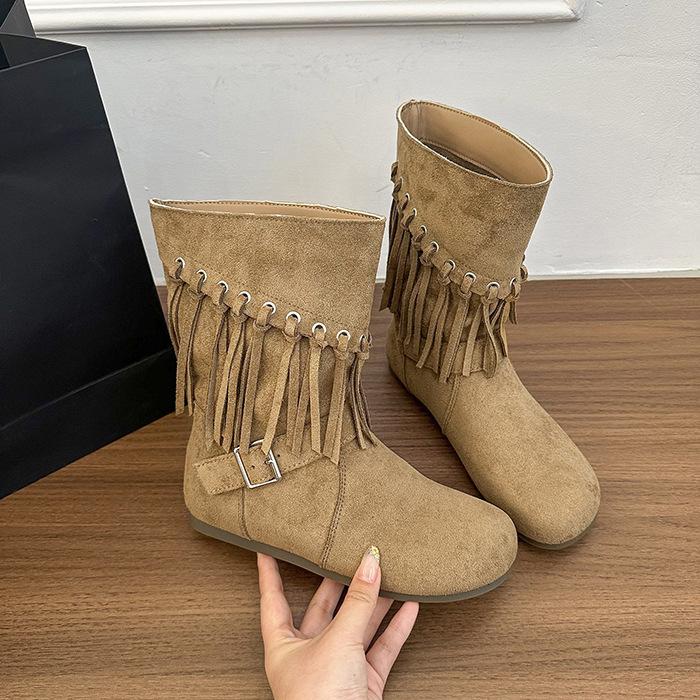 Martin boots women s 2025 autumn and winter new niche retro fringed western cowboy temperament flat-bottomed fashion boots ins tide 35 хаки
Martin boots women s 2025 autumn and winter new niche retro fringed western cowboy temperament flat-bottomed fashion boots ins tide 35 хаки