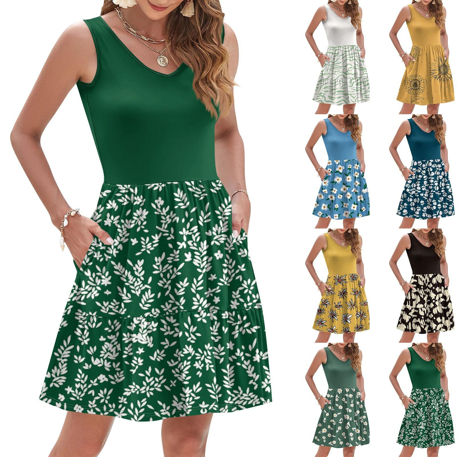 Women Summer Dresses Sleeveless Casual Loose Swing Button Down Midi Sundress With Pockets XXL
Women Summer Dresses Sleeveless Casual Loose Swing Button Down Midi Sundress With Pockets XXL