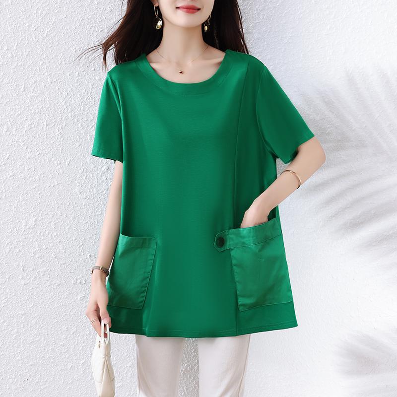 DIMANAF 2025 Summer Plus Size New Oversized T-Shirt Solid Casual Women Loose Basic Tops Tees Fashion Shirt L зелёный
DIMANAF 2025 Summer Plus Size New Oversized T-Shirt Solid Casual Women Loose Basic Tops Tees Fashion Shirt L зелёный