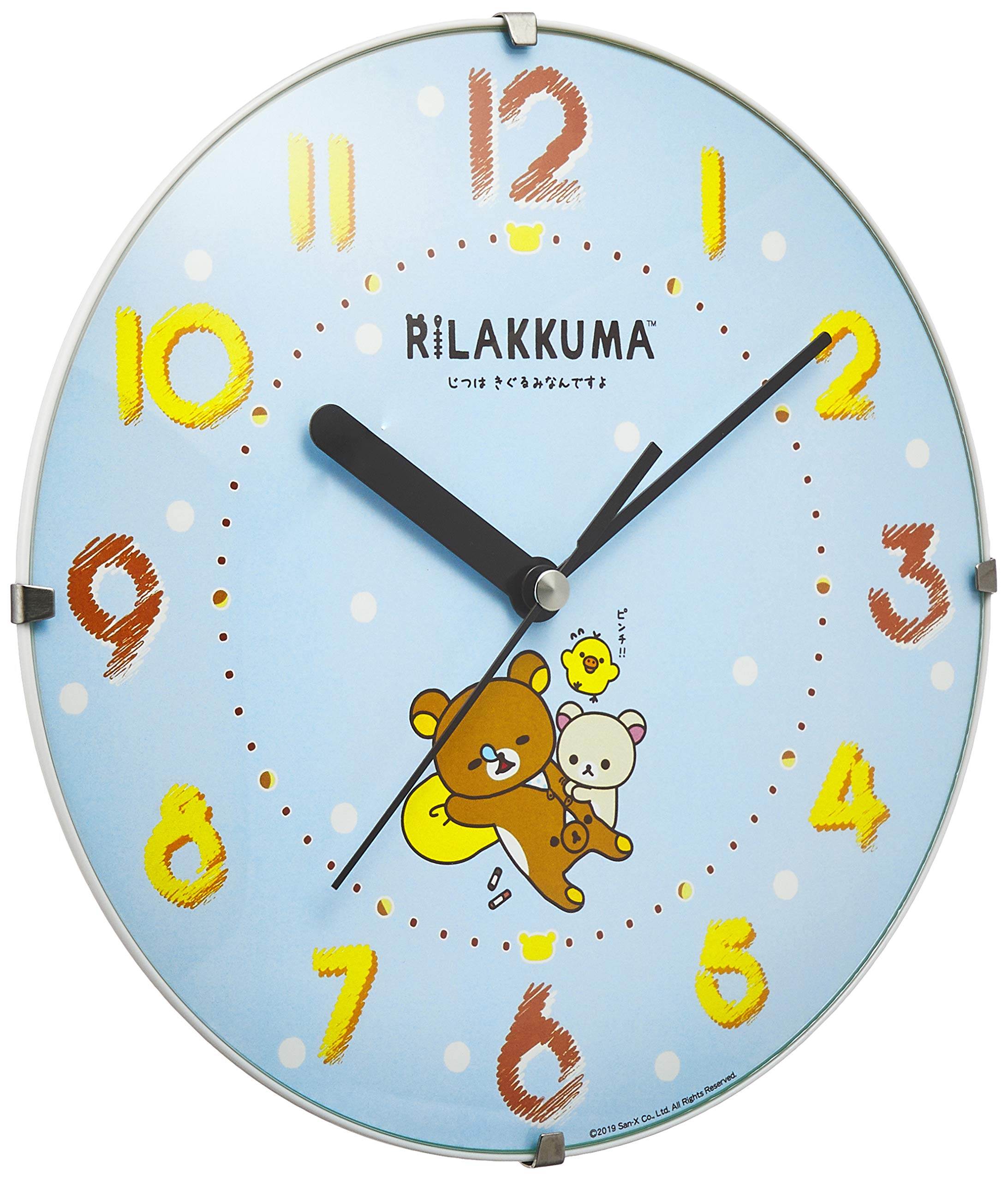 Seiko Clock Wall Clock White Diameter 22.1 x 4.3cm Rilakkuma Wall Clock Analog CQ801L 
Seiko Clock Wall Clock White Diameter 22.1 x 4.3cm Rilakkuma Wall Clock Analog CQ801L