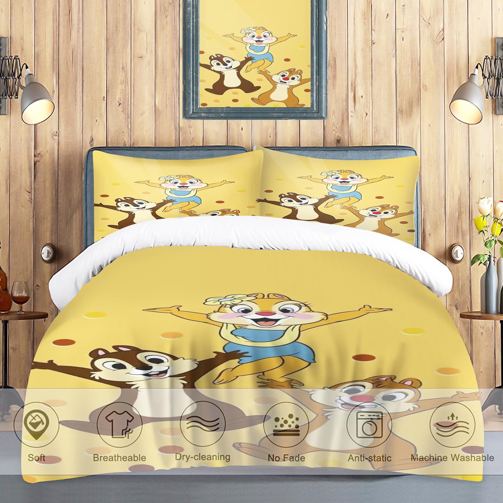 2/3pcs Bedding Set Chip n Dale Cartoon Duvet Cover Childlike Innocence Bedroom 100% Polyester Adult Gift 135x200cm
2/3pcs Bedding Set Chip n Dale Cartoon Duvet Cover Childlike Innocence Bedroom 100% Polyester Adult Gift 135x200cm