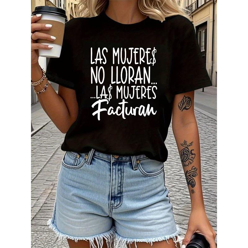 Print T-Shirt, Short Sleeve Crew Neck Casual Top for Summer & Spring, Women S Clothing S чёрный
Print T-Shirt, Short Sleeve Crew Neck Casual Top for Summer & Spring, Women S Clothing S чёрный