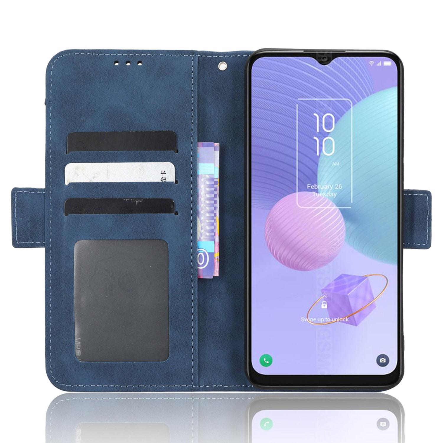 Wallet Phone Flip Cover for TCL 405/406/408/T506D,PU Leather Phone Case Multiple Card Slots Magnetic Phone Stand Shell Blue 
Wallet Phone Flip Cover for TCL 405/406/408/T506D,PU Leather Phone Case Multiple Card Slots Magnetic Phone Stand Shell Blue