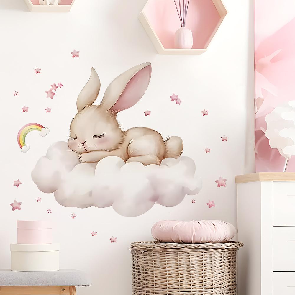 Cloud Sleeping Rabbit Self Adhesive Wall Sticker No Residue Bedroom Decor 30x40cm різнокольоровий
Cloud Sleeping Rabbit Self Adhesive Wall Sticker No Residue Bedroom Decor 30x40cm різнокольоровий