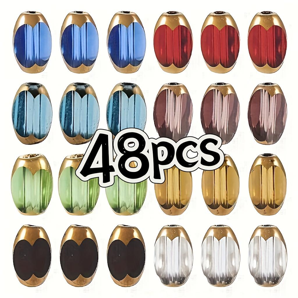 48 pieces of gold 4mm smooth oval crystal glass beads for DIY jewelry making - perfect for earrings, bracelets, necklaces, and n 48pcs
48 pieces of gold 4mm smooth oval crystal glass beads for DIY jewelry making - perfect for earrings, bracelets, necklaces, and n 48pcs