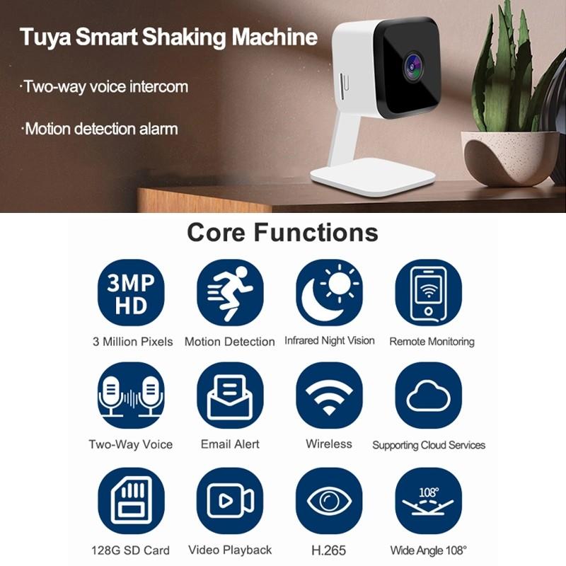 Tuya 300 Вт 1296P 2,4 ГГц Wi-Fi камера домашней безопасности видеонаблюдения IP-камера Поддержка приложения для обнаружения движения Сигнализация Push
Tuya 300 Вт 1296P 2,4 ГГц Wi-Fi камера домашней безопасности видеонаблюдения IP-камера Поддержка приложения для обнаружения движения Сигнализация Push