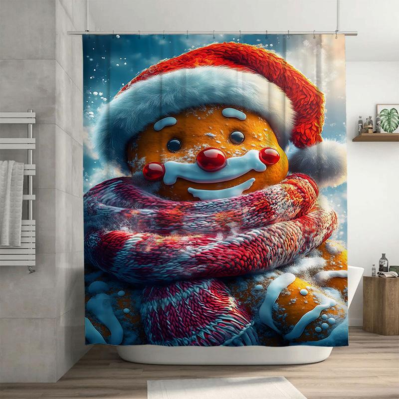Tuniu Festive Gingerbread Man Shower Curtain Cute Holiday Bathroom Decor Funny Christmas Kitchen Backdrop Adorable Holiday Home W60H190(CM)-1 Pcs
Tuniu Festive Gingerbread Man Shower Curtain Cute Holiday Bathroom Decor Funny Christmas Kitchen Backdrop Adorable Holiday Home W60H190(CM)-1 Pcs